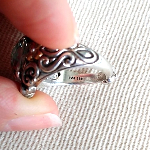 BARBARA BIXBY GREEN QUARTZ STERLING SILVER RING - Picture 4 of 10